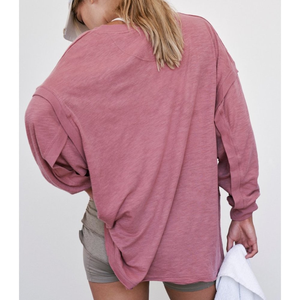 🎉LAST CHANCE🎉 NWT FP Movement One Up Long Sleeve / Mauve Merlot - Picture 4 of 5
